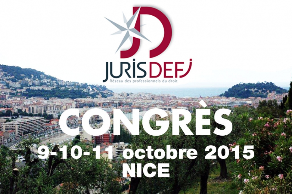 Congrès Juris Défi du 9 au 11 octobre 2015 à Nice 
