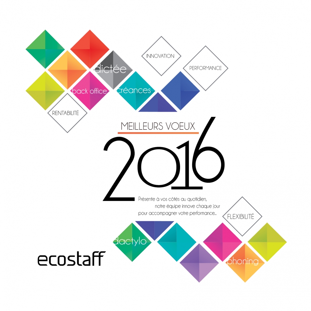 Toute l’équipe ECOSTAFF vous souhaite une belle année 2016 